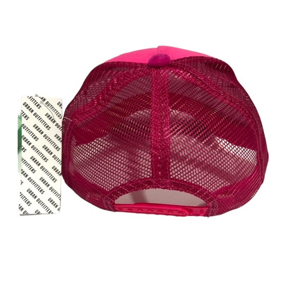 URBAN OUTFITTERS BOYS LIE BRAND PINK VELVET ANGEL TRUCKER HAT BNWT - Picture 3 of 5